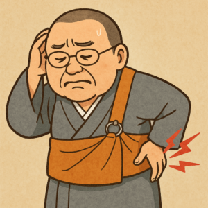 腰を痛めて
